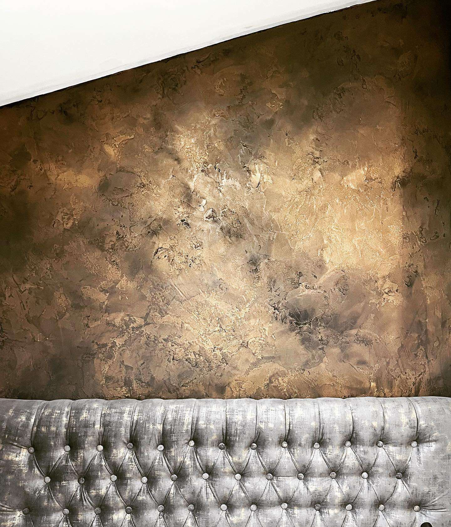 Bronze Venetian plaster feature wall